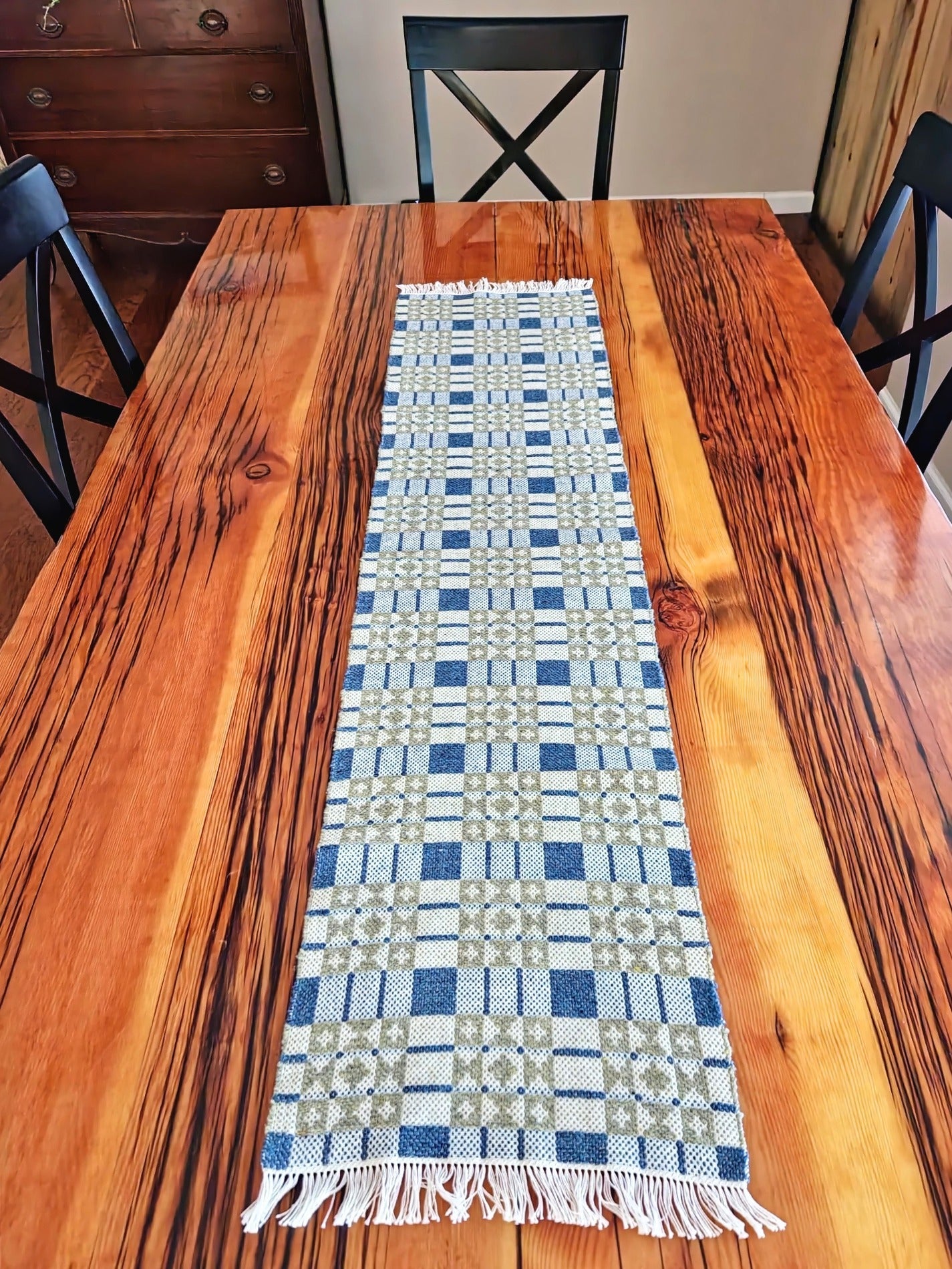 Homestead Blue Table Runner