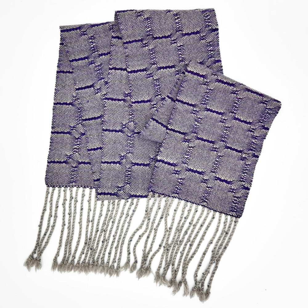 Close up of the Never Enough Purple scarf