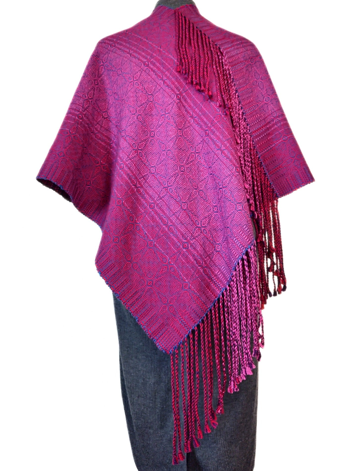 Back of the I Shall Wear Red Mobius Shawl
