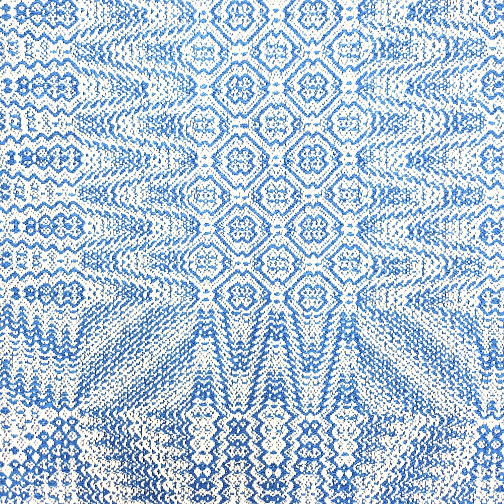 Hemp and Cotton Hand Towels - Blue and White