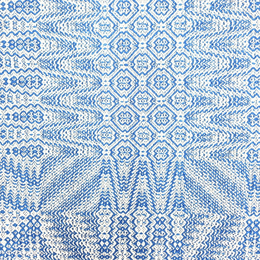 Hemp and Cotton Hand Towels - Blue and White
