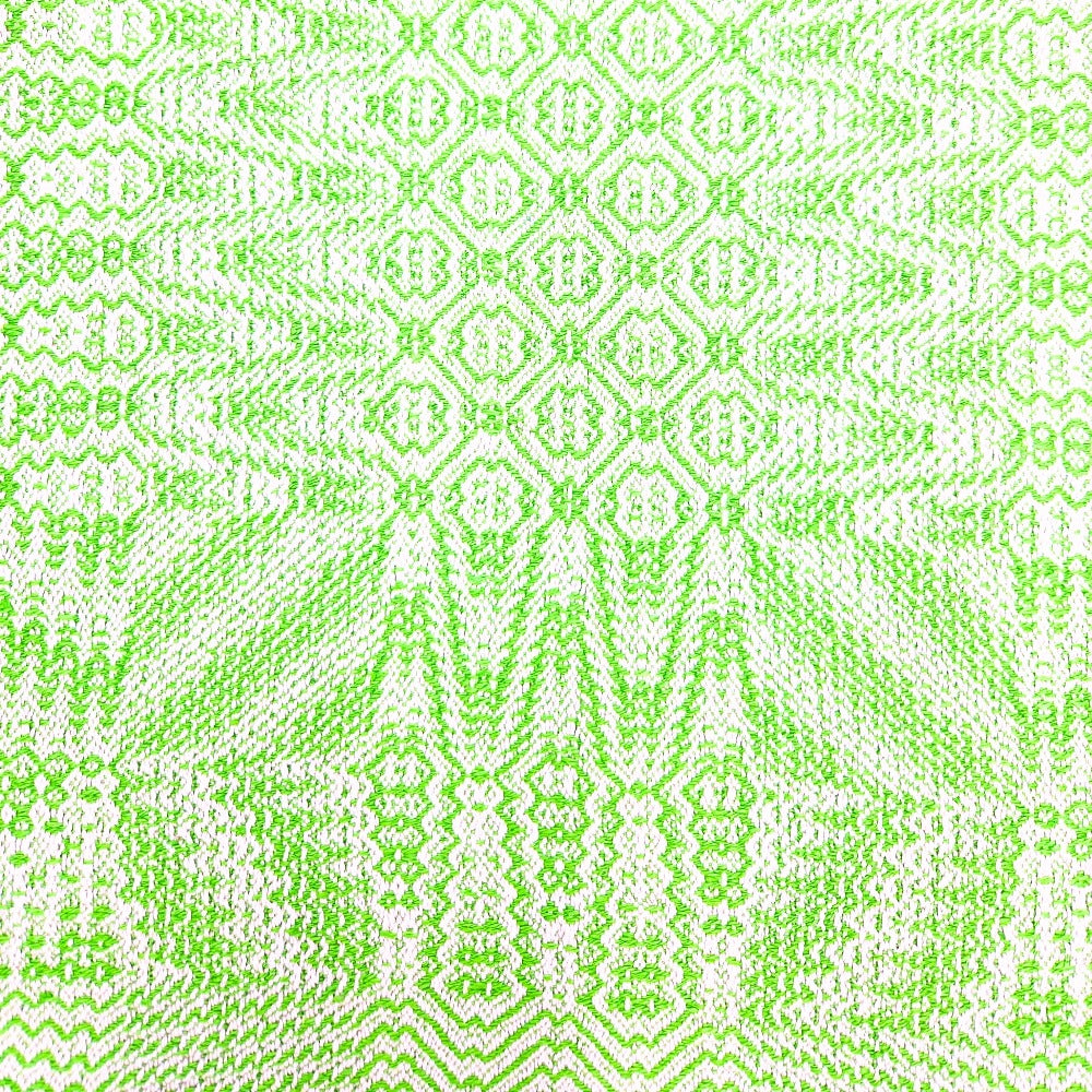 Hemp and Cotton Hand Towels - Green and White