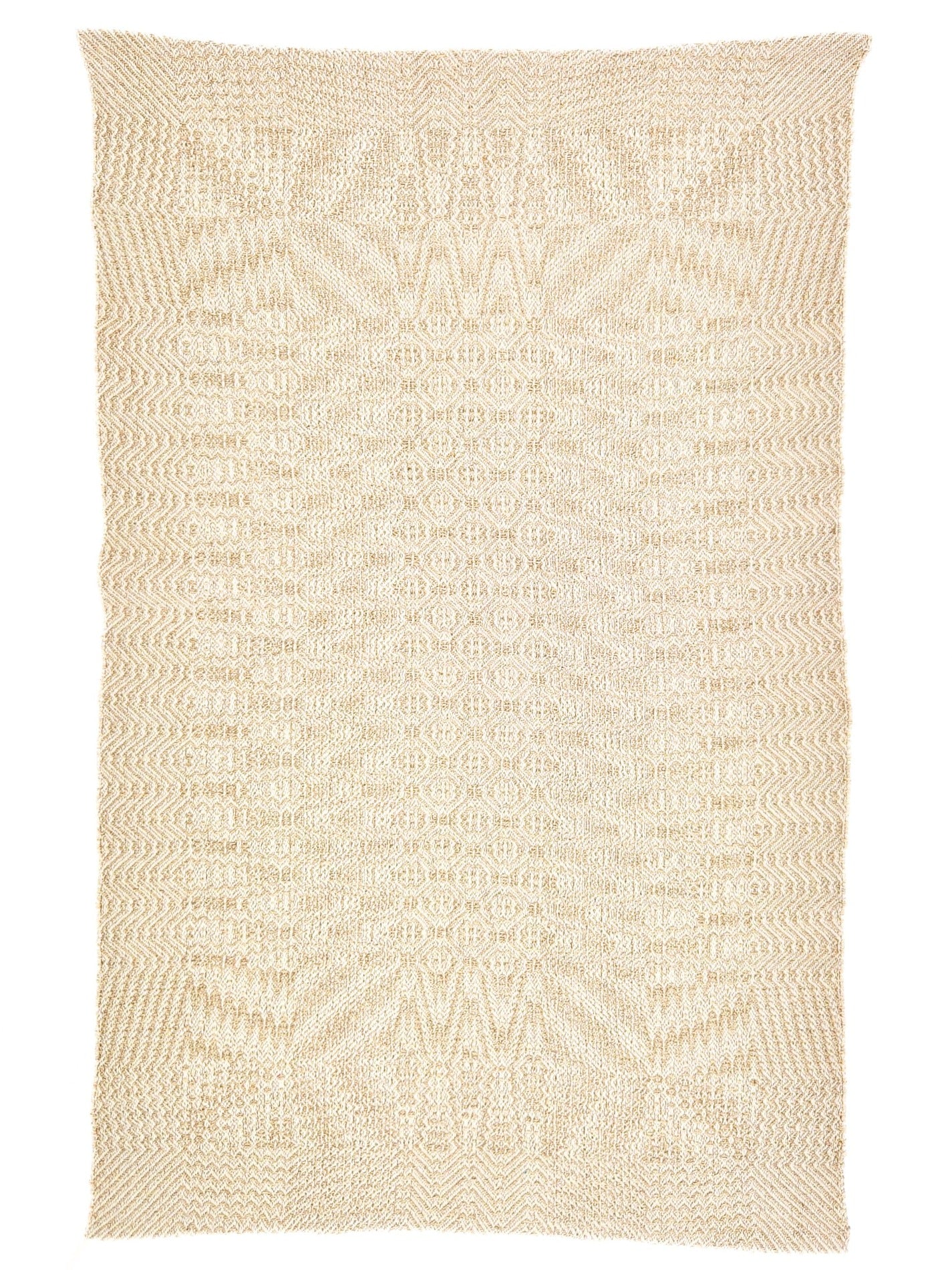 Hemp and Cotton Hand Towels - Tan and White