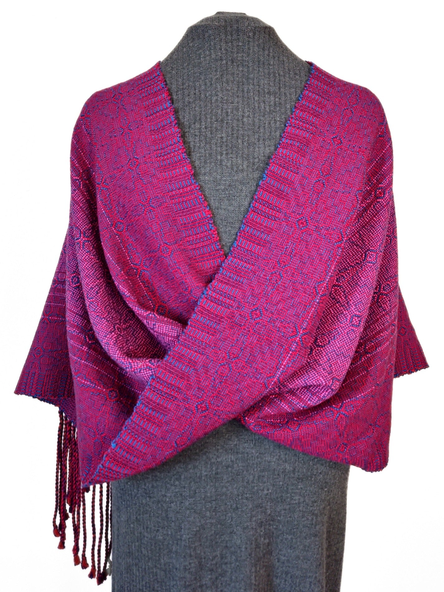 I Shall Wear Red Mobius Shawl