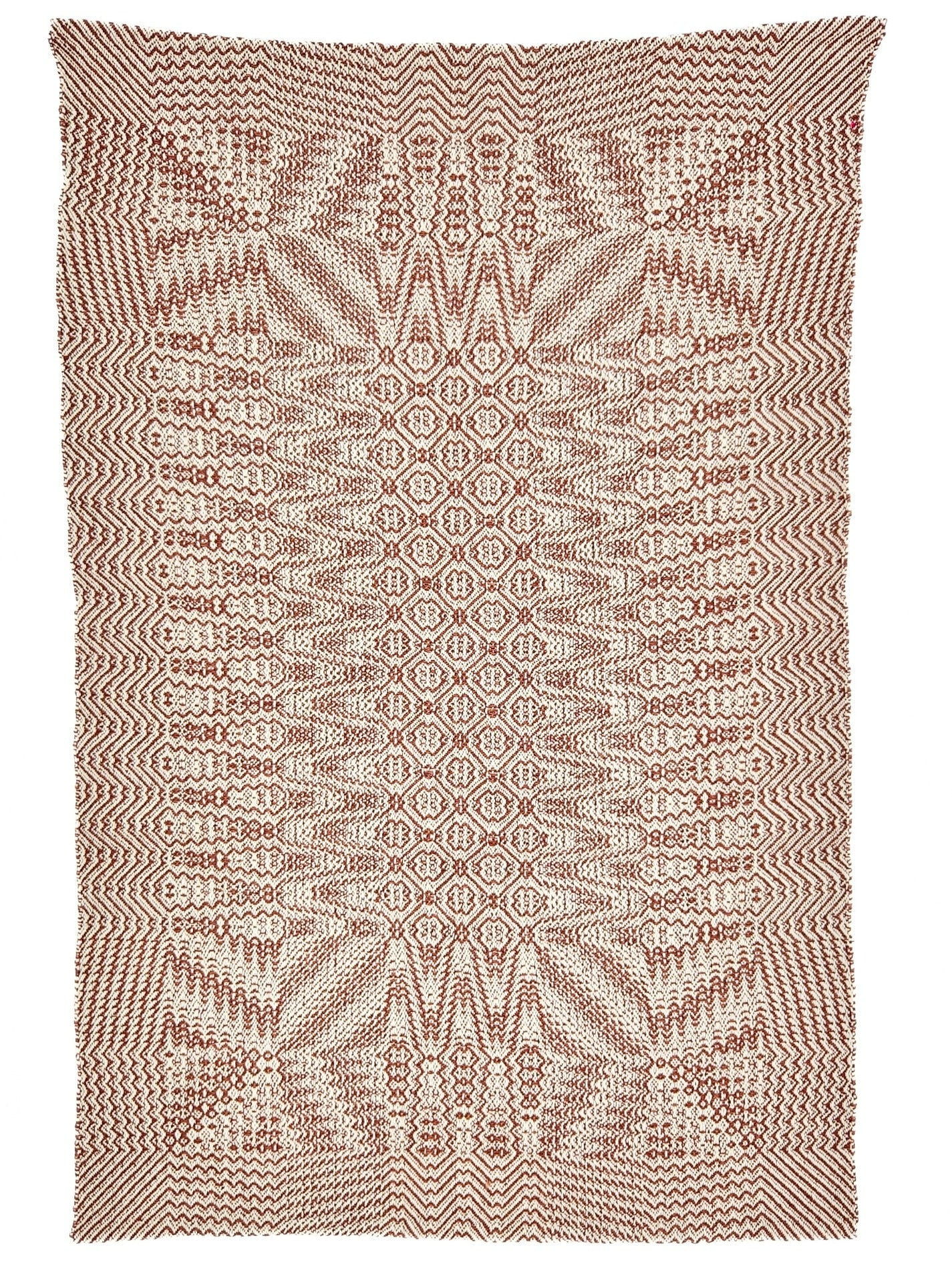 Linen and Cotton Hand Towels - Brown and White